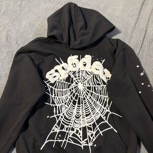 black and white spider hoodie